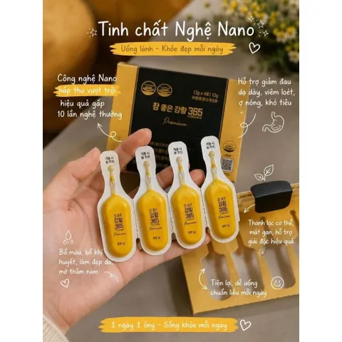 [Lẻ 1tép] Tinh chất nghệ nano 365 Curcumin Premium Hàn Quốc