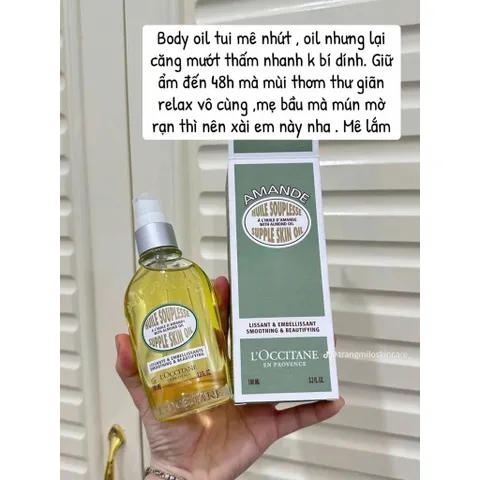 Body oil hạnh nhân lọ 100ml hạnh nhân chăm sóc da mềm mịn, chống rạn căng bóng