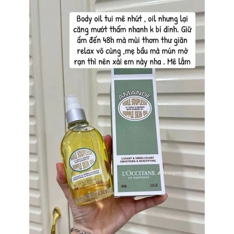 Dầu dưỡng thể body oil hạnh nhân dùng thử chiết 10ml cho da căng bóng mềm mịn