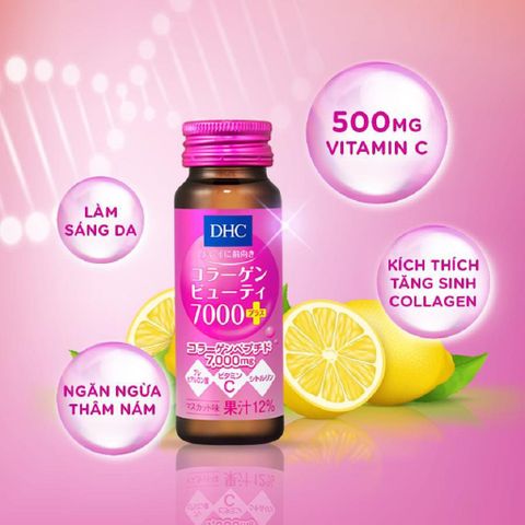 Collagen nước DHC Collagen Beauty 7000 Plus-Combo 3 hộp (30 lọ)