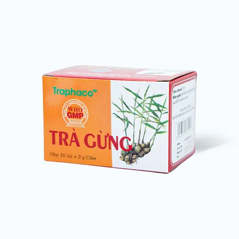 Combo 10-20 Hộp Trà Gừng Trapha hỗ trợ điều trị đau bụng, ỉa lỏng do lạnh, người nhiễm lạnh