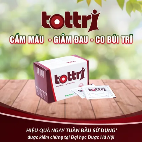 Viên uống Tottri Traphaco hỗ trợ làm co các búi trĩ, bền vững thành mạch (Hộp 30 viên)