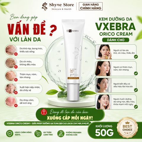 Kem dưỡng da Vxebra Orico Cream 50g dưỡng ẩm sâu, hỗ trợ mờ thâm nám, sáng da