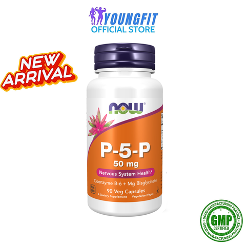 Viên Uống NOW P-5-P Vitamin B6 Magnesium Bisglycinate Hỗ Trợ Điều Hòa Tâm Trạng Giảm Căng Thẳng - YoungFit