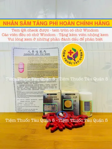 Nhân Sâm Tăng Phì Hoàn - Hộp 30 Viên Tem QR Check - GinSeng Jin Fui Wan