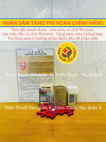 Nhân Sâm Tăng Phì Hoàn - Hộp 30 Viên Tem QR Check - GinSeng Jin Fui Wan