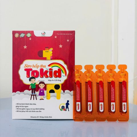 Siro tăng hấp thu TOKID hỗ trợ ăn ngon ngủ khỏe cho bé từ 6 tháng tuổi