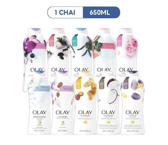 Sữa Tắm Dưỡng Da Olay Body Wash 650ml - Bản Mỹ [hàng nhập khẩu]