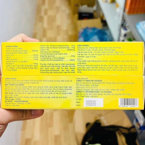Canxi ống thủy tinh cao cấp AQUA CALCI hàm lượng cao tảo biển