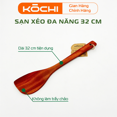 Bộ Sạn Gỗ KOCHI Chính Hãng - An Toàn, Không Độc Hại, Không Trầy Chảo, Sấy Khô Chống Mốc, Dụng Cụ Nhà Bếp Cao Cấp