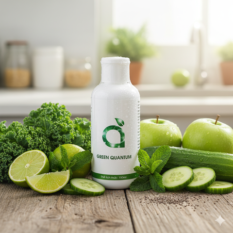 Green Quantum nước uống cô đặc diệp lục 150ml hỗ trợ thanh lọc cơ thể tăng đề kháng giảm mệt mỏi