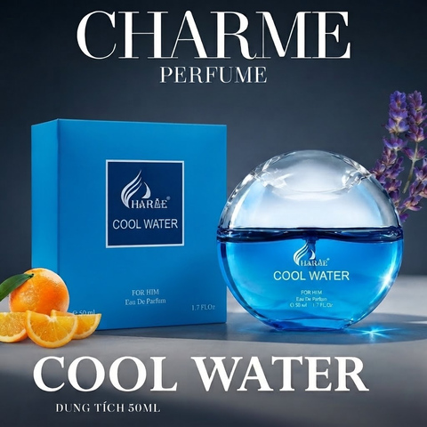 Nước Hoa Nam Charme Cool Water 100ML - Mùi Hương Tươi Mát, Thanh Lịch và Quyến Rũ Hương Biển Đại Dương
