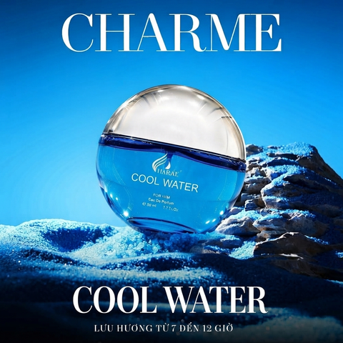 Nước Hoa Nam Charme Cool Water 100ML - Mùi Hương Tươi Mát, Thanh Lịch và Quyến Rũ Hương Biển Đại Dương