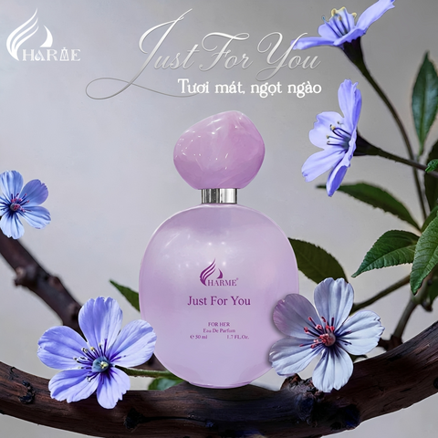 Nước Hoa Nữ Charme Just For You 30ml/50ml - Hương Floral Fruity Ngọt Ngào, Quyến Rũ, Độ Lưu Hương Lâu, Quà Tặng Đặc Biệt Cho Phái Đẹp