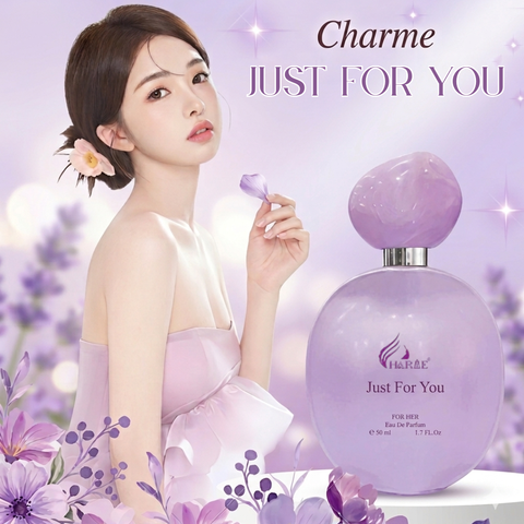 Nước Hoa Nữ Charme Just For You 30ml/50ml - Hương Floral Fruity Ngọt Ngào, Quyến Rũ, Độ Lưu Hương Lâu, Quà Tặng Đặc Biệt Cho Phái Đẹp