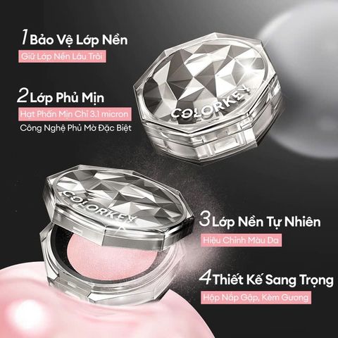 PHẤN PHỦ COLORKEY LASTING NATURALLY-OCCURRING LOOSE POWDER 8G [hàng nhập khẩu]