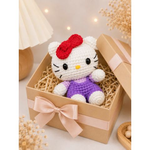 Móc khóa len handmade hello Kitty
