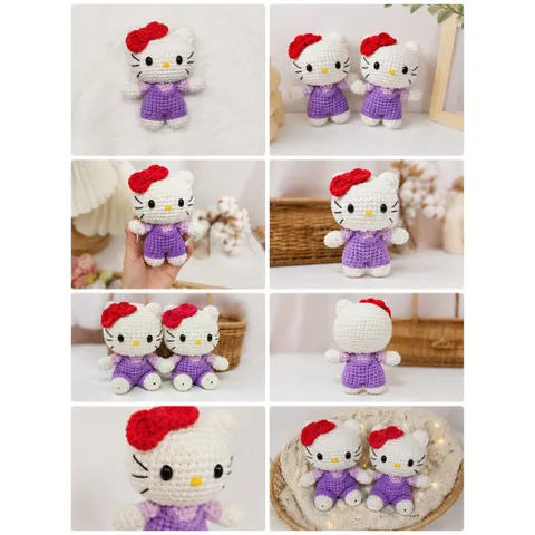 Móc khóa len handmade hello Kitty