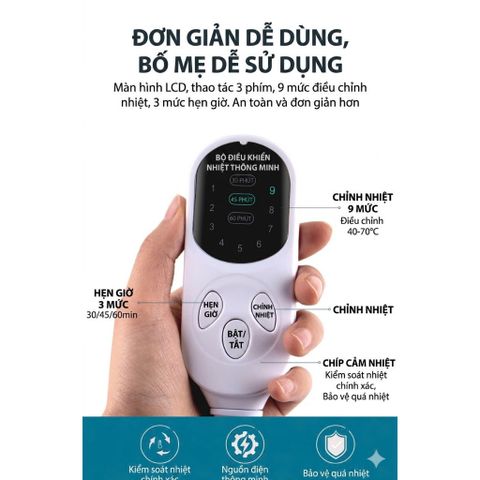 Đai chườm cao cấp không chảy nước - giảm đau mỏi - giữ ấm vùng bụng eo -  (chính hãng Đồng Nhân Đường Tongrentang)