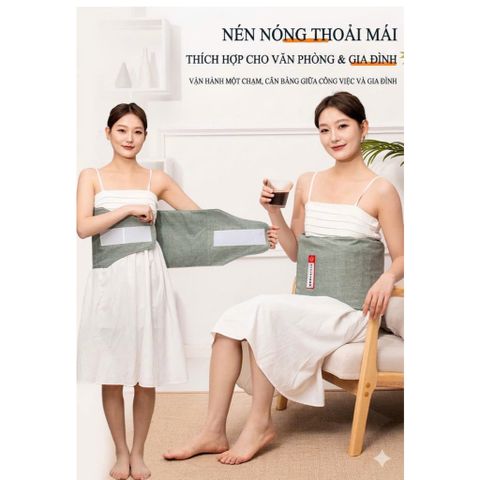 Đai chườm cao cấp không chảy nước - giảm đau mỏi - giữ ấm vùng bụng eo -  (chính hãng Đồng Nhân Đường Tongrentang)