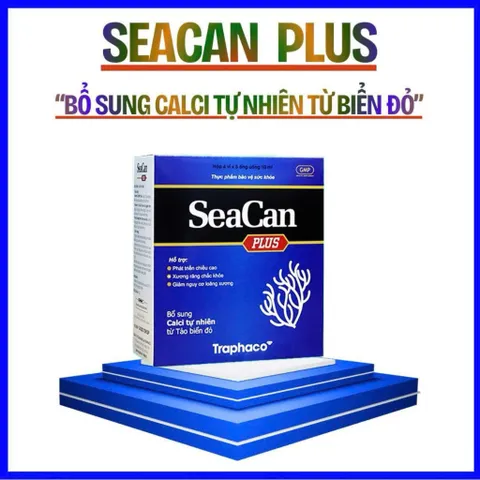 Ống uống SeaCan Traphaco hỗ trợ Bổ Sung Canxi tự nhiên  giúp xương chắc khỏe hộp 20 ống x 10ml