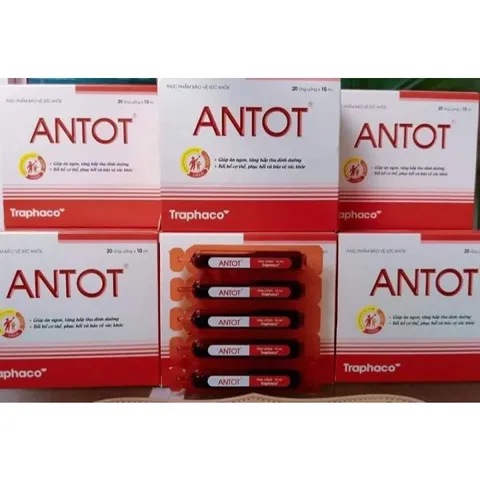 ANTOT Traphaco hỗ trợ giúp ăn ngon, bổ cơ thể, nâng cao sức đề kháng, thể trạng hộp 20 ống