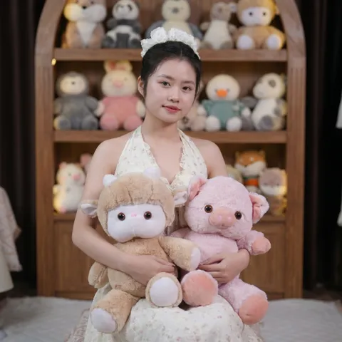 Cừu Bông Đáng Yêu Size 45cm – Gấu Bông Decor Phòng Ngủ Cao Cấp | Shop SonBee