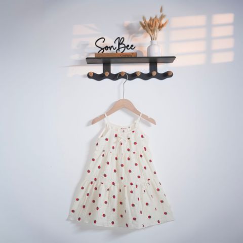 Đầm 2 dây 3 tầng cho bé gái xô Muslin SONBEE form rộng mặc ngủ chất liệu xô chính phẩm loại 1.