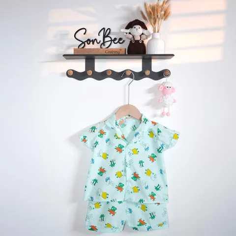 Bộ quần áo pyjama cho bé SONBEE chất liệu sợi tổng hợp cao cấp, form rộng thoải mái, size 11-20kg