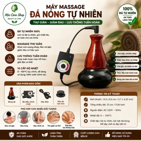 MÁY ĐÁ NÓNG MASSAGE THÔNG KINH LẠC DƯỠNG SINH GIẢM BÉO BODY NGUỒN BẤM NGUỒN XOÁY CÁ NHÂN & SPA DỄ SỬ DỤNG