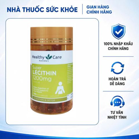 Mầm Đậu Nành Healthy Care Super Lecithin 1200mg - Tăng Cường Nội Tiết, Cải Thiện Làn Da, Hỗ Trợ Sức Khỏe Phụ Nữ 100 Viên