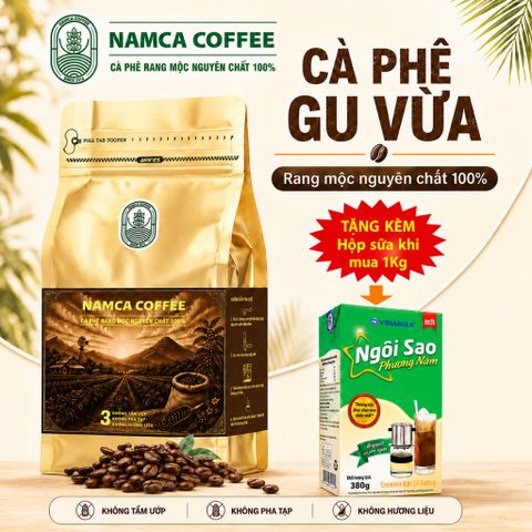 (1 Kg) CÀ PHÊ GU VỪA - Rang Mộc Nguyên Chất 100%. (Đã bao gồm 8% VAT)