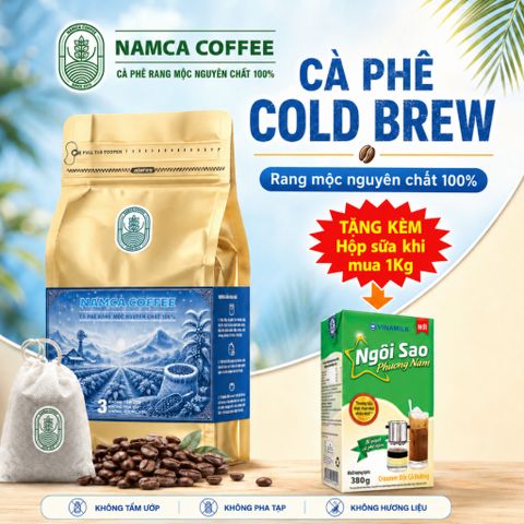 (1Kg) CÀ PHÊ COLD BREW. Cà Phê ủ Lạnh Cao Cấp (100% Hạt Cafe Arabica Cầu Đất) (Đã bao gồm 8% VAT)