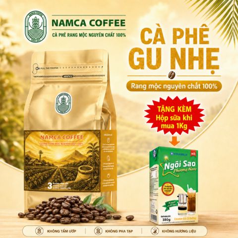 (1 Kg) CÀ PHÊ GU NHẸ - Rang Mộc Nguyên Chất 100%. (Đã bao gồm 8% VAT)