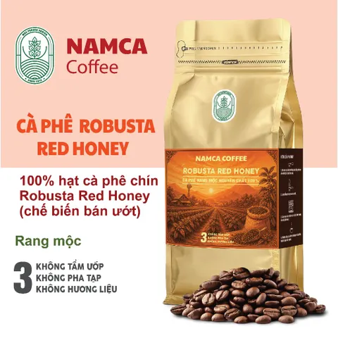 (1 kg) CÀ PHÊ ROBUSTA RED HONEY (Rang Mộc Nguyên Chất 100%) (Đã bao gồm 8% VAT)