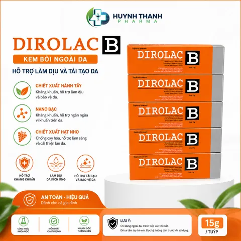 KEM BÔI DIROLAC B - TUÝP 15 GRAM