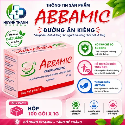 ĐƯỜNG ĂN KIÊNG ABBAMIC - HỘP 100 GÓI