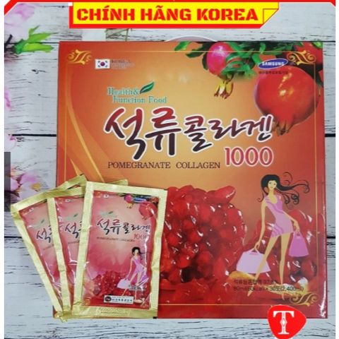 Nước ép lựu Kanghwa Pomegranate Collagen 1000 hộp 30 gói