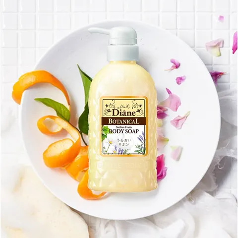 Sữa Tắm Dưỡng Ẩm Cho Da Nhạy Cảm, Da Khô Moist Diane Botanical Sicilian Fruits, Hương Trái Cây 500ml