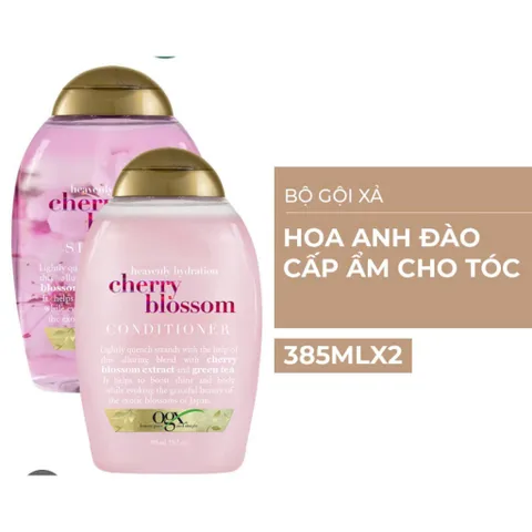 Cặp dầu gội Biotin & Collagen OGX của Mỹ 385ml (màu hồng)/2 chai