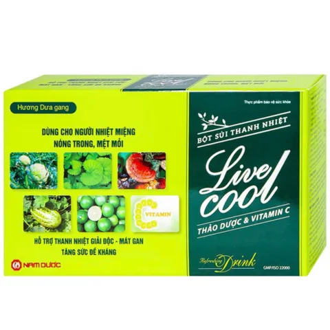 LIVECOOL Hộp 10 gói Thanh nhiệt giải độc, mát gan, tăng cường sức đề kháng, hỗ trợ giảm nhiệt
