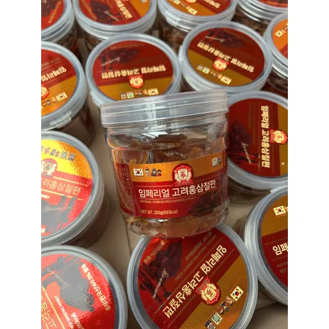 Sâm Lát Tẩm Mật Ong Hộp Đỏ Hàn Quốc, Hộp Quai Xách 200gr