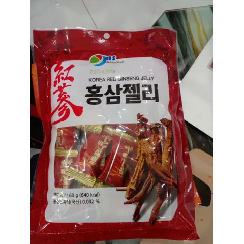 Kẹo Hồng Sâm Dẻo Korean Red Ginseng Jelly Hàn Quốc Túi 160g