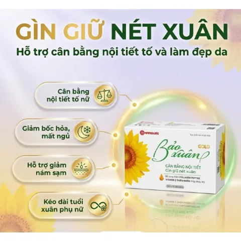 Viên hỗ trợ cân bằng nội tiết tố nữ Bảo Xuân Gold Nam Dược (3 vỉ x 10 viên) 802042
