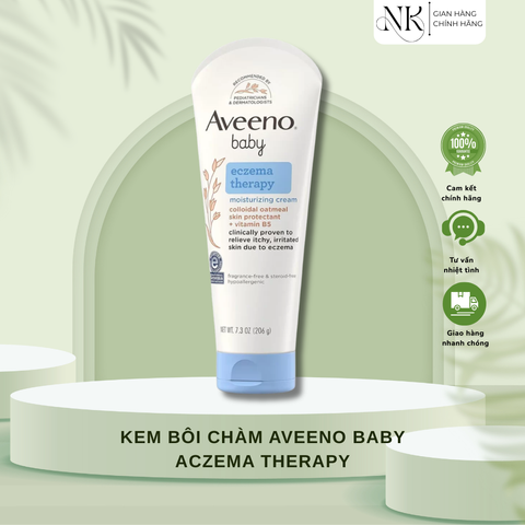 (HÀNG CHÍNH HÃNG MỸ) KEM BÔI CHÀM AVEENO BABY ACZEMA THERAPY 206g