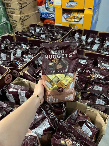 (HÀNG CHÍNH HÃNG MỸ) KẸO SOCOLA HEYSHEY’S NUGGETS 145 viên - 1.47kg - 4 vị
