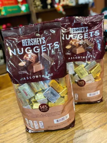 (HÀNG CHÍNH HÃNG MỸ) KẸO SOCOLA HEYSHEY’S NUGGETS 145 viên - 1.47kg - 4 vị
