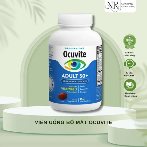 (HÀNG CHÍNH HÃNG MỸ) VIÊN UỐNG BỔ MẮT OCUVITE ADULT 50+ 150 viên