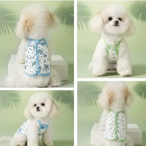 Áo Hai Dây Hoa Nhí (Tặng kẹp nơ nhỏ) - Áo cho cún, mèo - Phụ kiện chó mèo - Ziềng iu Petshop