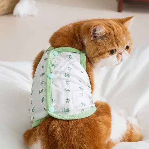 Áo Hai Dây Hoa Nhí (Tặng kẹp nơ nhỏ) - Áo cho cún, mèo - Phụ kiện chó mèo - Ziềng iu Petshop